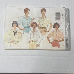 Butterick 3642 Pattern CUT 1990s Vintage Classics 5 Option Style Blouse